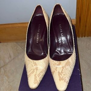 Ralph Lauren Heels Blond Python heels
